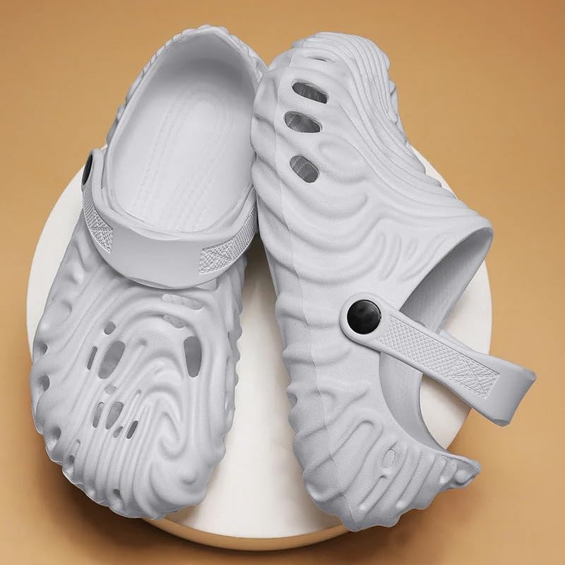 Image of Unisex Slip-On Wave Design Pattern Clogs