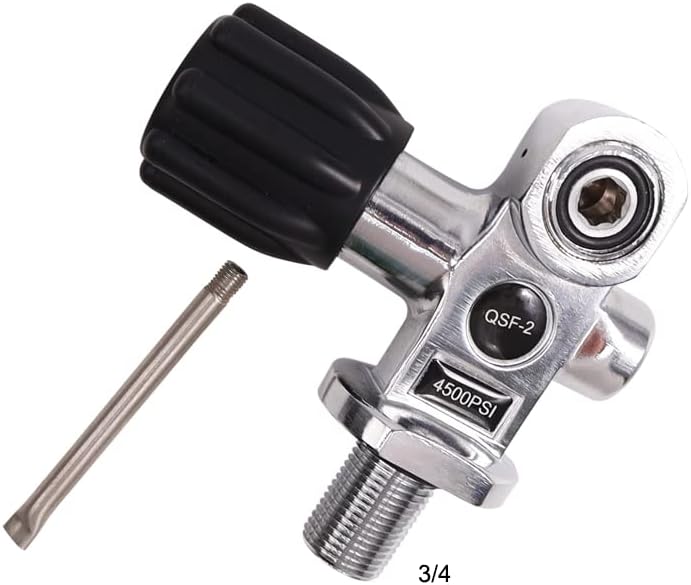 TUXING 4500Psi Scuba Diving DIN/YOKE Tank Valve for Scuba and Snorkel Diving M18*1.5