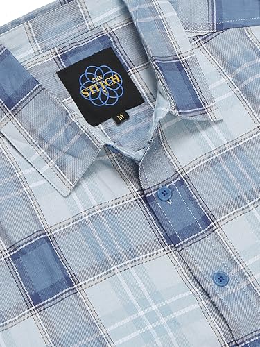 Image of StitchX Men's Full Sleeve Checkered Casual Spread Collar Cotton Shirt