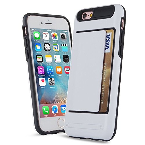 iPhone Case [Damda Clip] [Wallet Card Slot][Heavy Duty] For Apple iPhone 6/6S (WHITE)