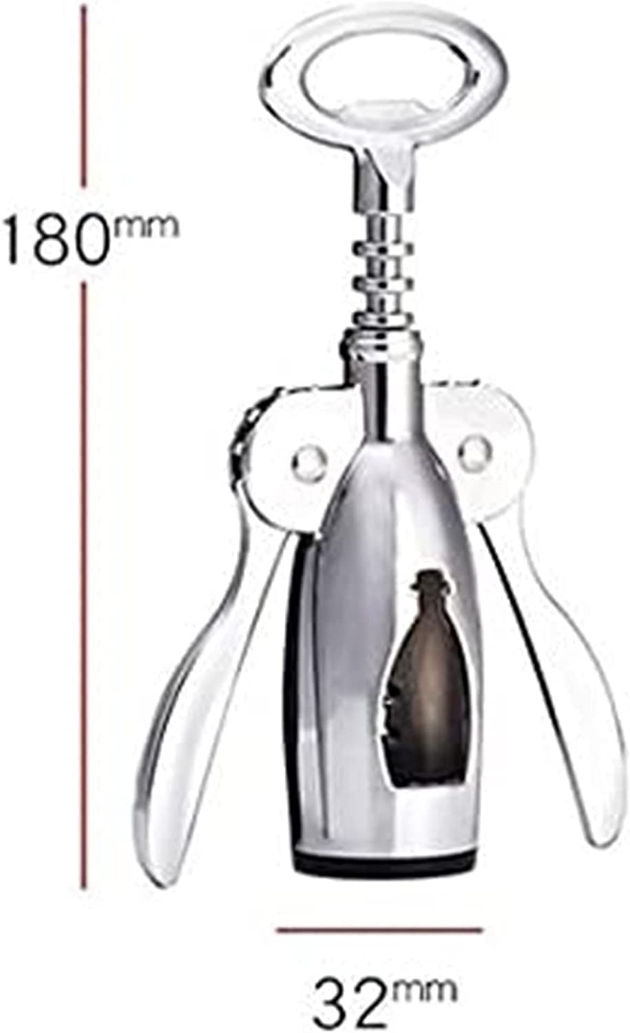 MRKU Sacacorchos eléctrico con Forma de ala para Vino, para Todos los Tapones de Corcho y Tapas de Cerveza, Juego de Lujo para camareros con tapón para entusiastas.