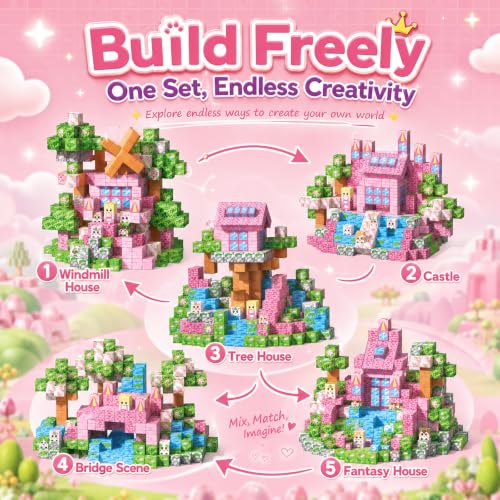 Magnetic Blocks Building Set DROPS TO (princess castle) - image 5
