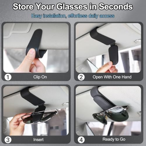 Magnetic Leather Sunglass Holder