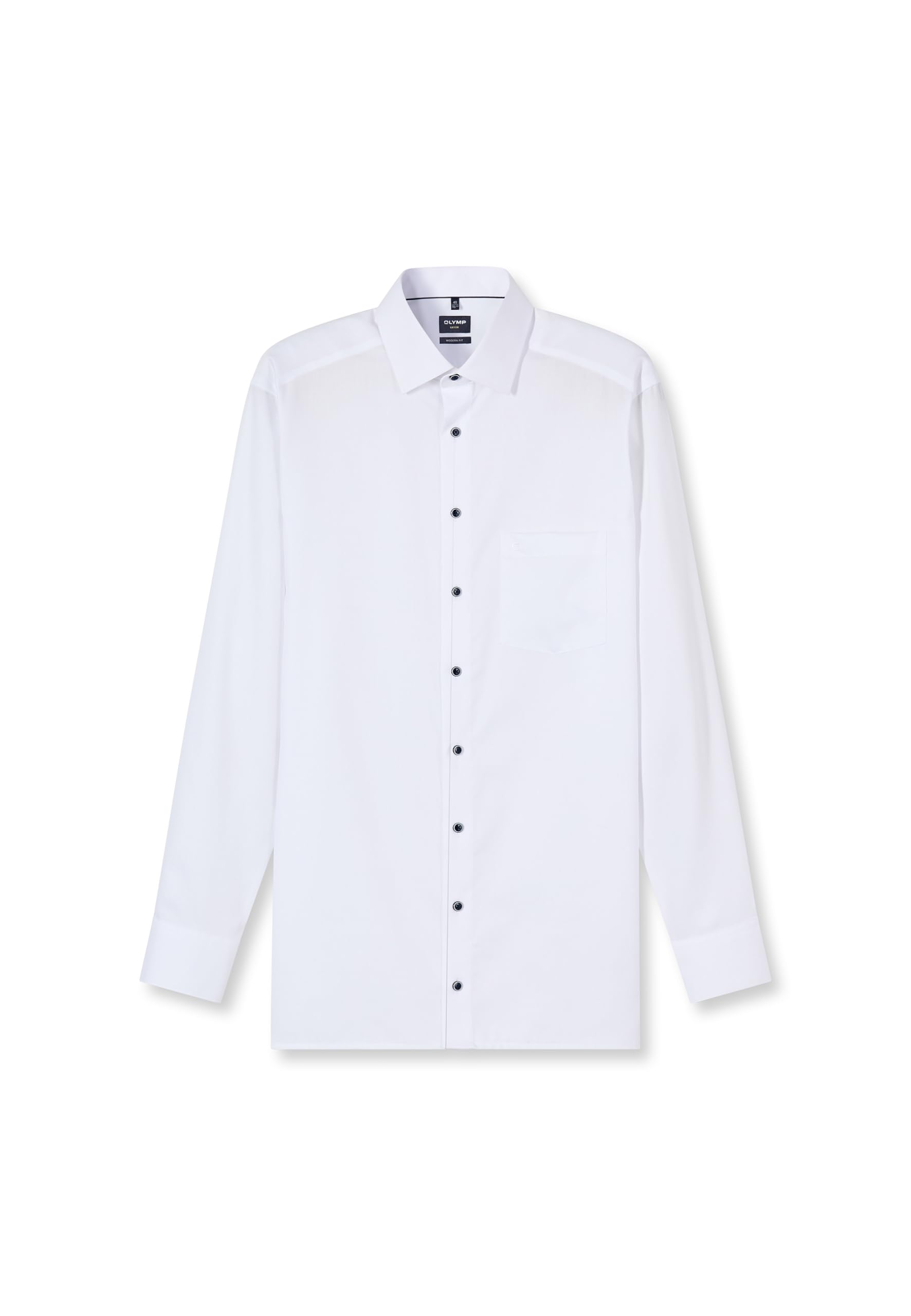 OLYMP Herren Oberhemd Langarm 120584,Einfarbig,Modern Fit 20,New Kent