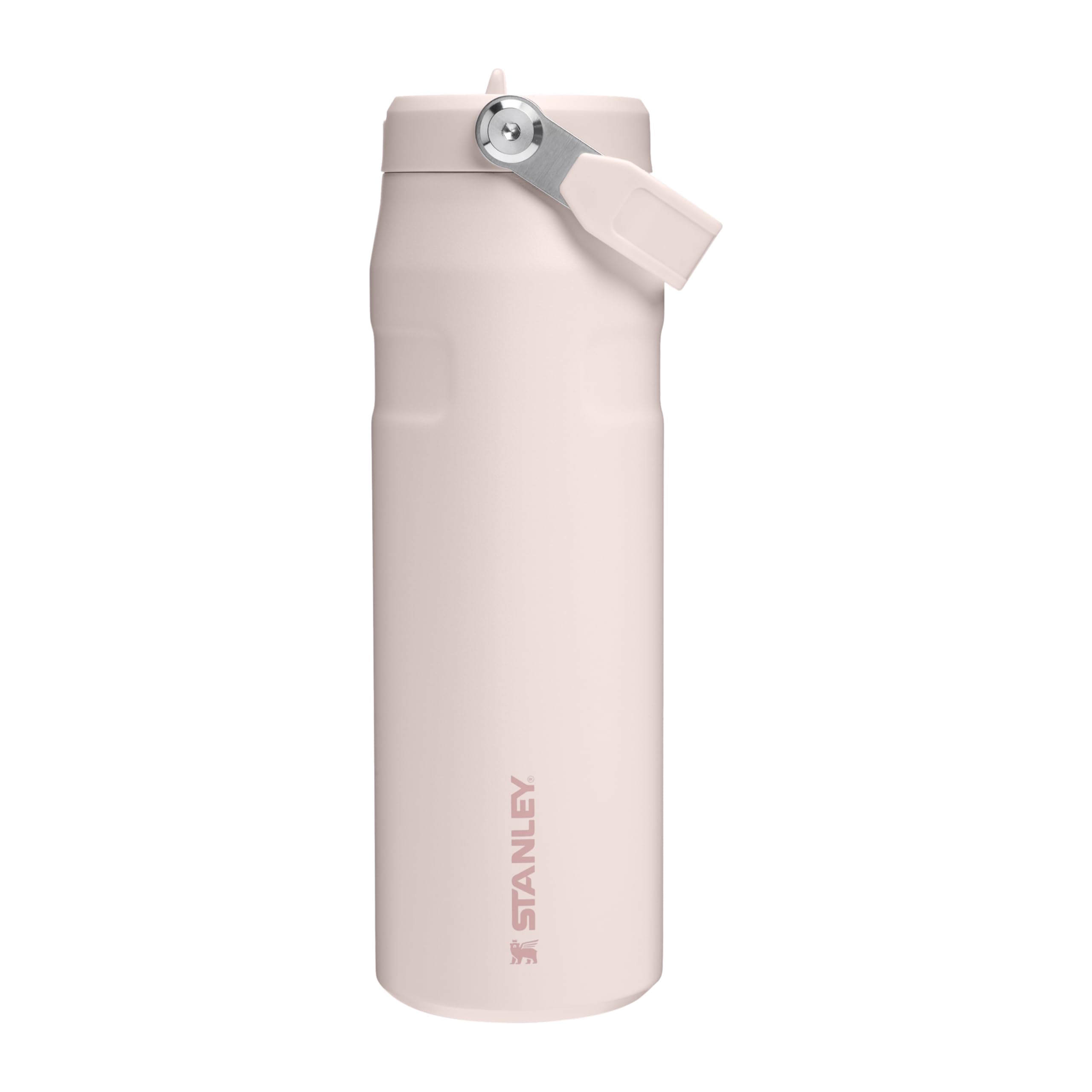 Stanley 1913 Flip Straw Trinkflasche mit Strohhalm 0.7L - Thermobecher Kühlt 10 Stunden - 3 Tage Eisgekühlt - BPA-frei - Auslaufsicher - Für Getränkehalter - Spülmaschinenfest - Rose Quartz
