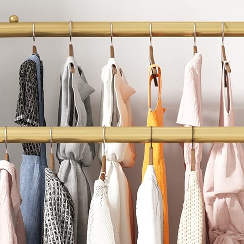 Wytrzymały, wolnostojący wieszak na ubrania z podwójnymi drążkami, przemysłowy wieszak garderobiany do stabilnej prezentacji i przechowywania ubrań, butik domowy i detaliczny