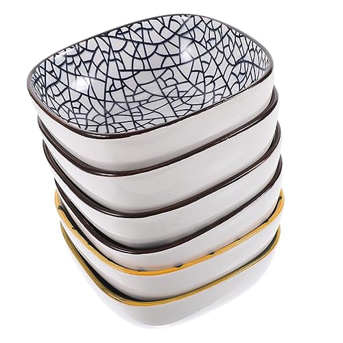 SOIMISS 6 Platos Para Condimentos Cuencos Para Salsa Mini Platos Para Charcutería Esmaltados Para Fiestas De Cerámica Para Degustación Salsas Salsas Para Mojar Cuencos Redondos