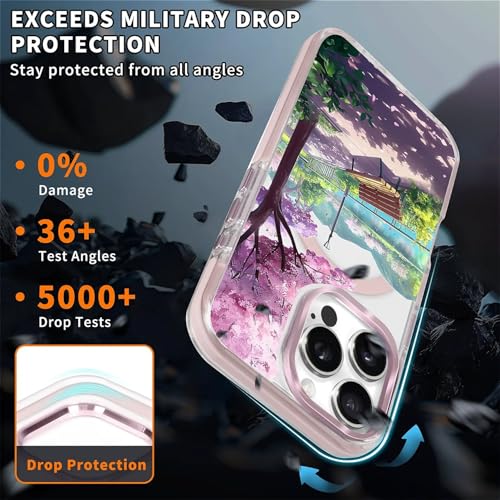 Coque iPhone 16 Pro Magsafe transparente rigide haute protection Spring Sakura - 4