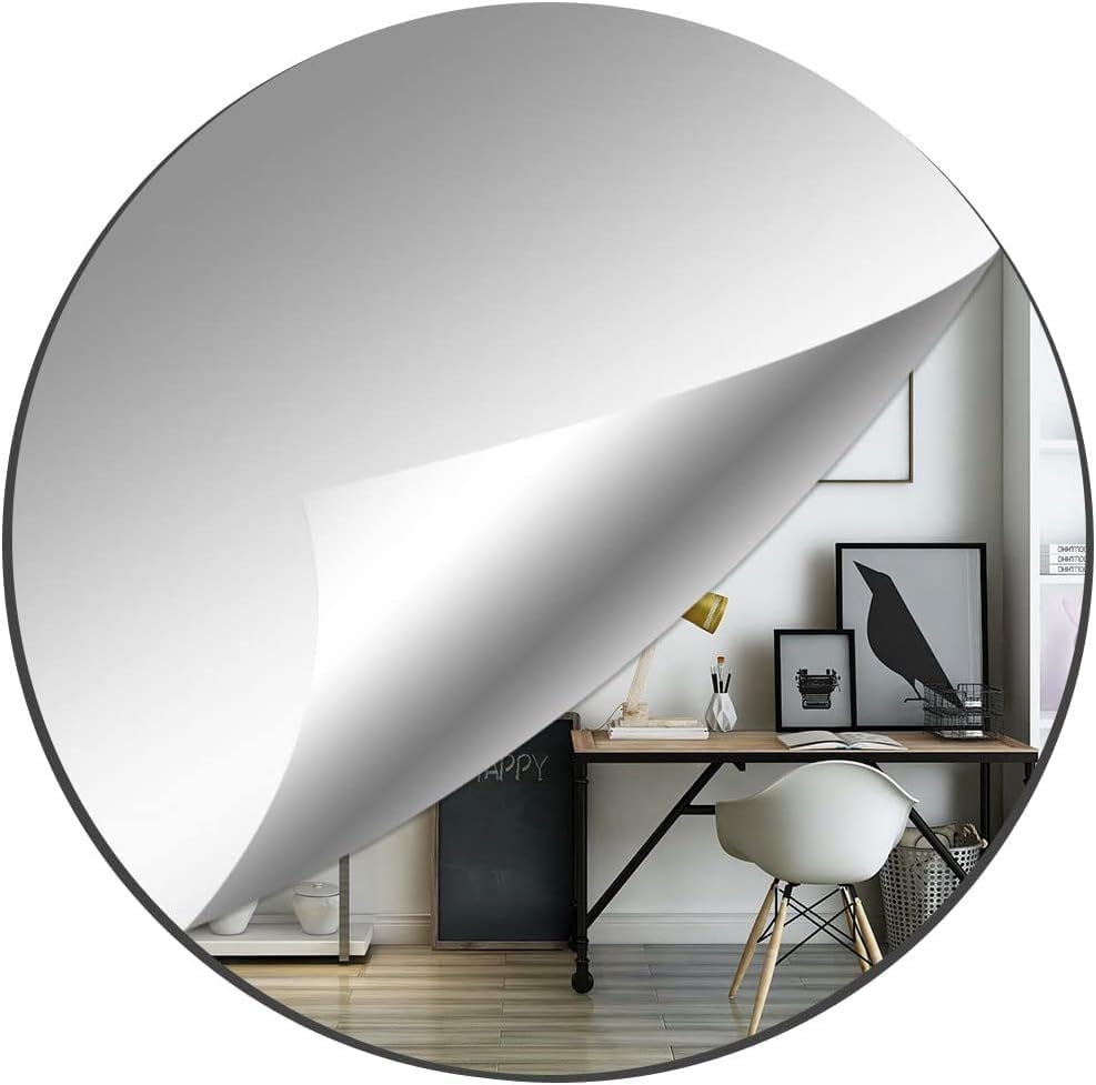 Fliptic Acrylic Silver Mirror, 6 inches Round (Pack of 4pcs), Frameless Silver Round Wall Mirror for Bathroom, Entryway, Bedroom, Wedding Table Centerpiece, (Thickness - 1 mm)-picture-15