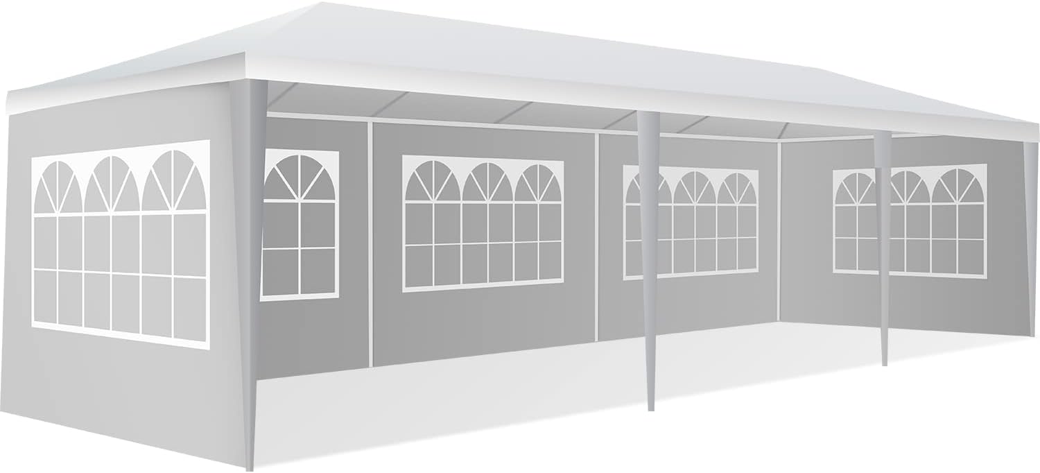 Rideaux D'Extérieur Opaques 250x210cm - Protection UV Et Intempéries - Gris