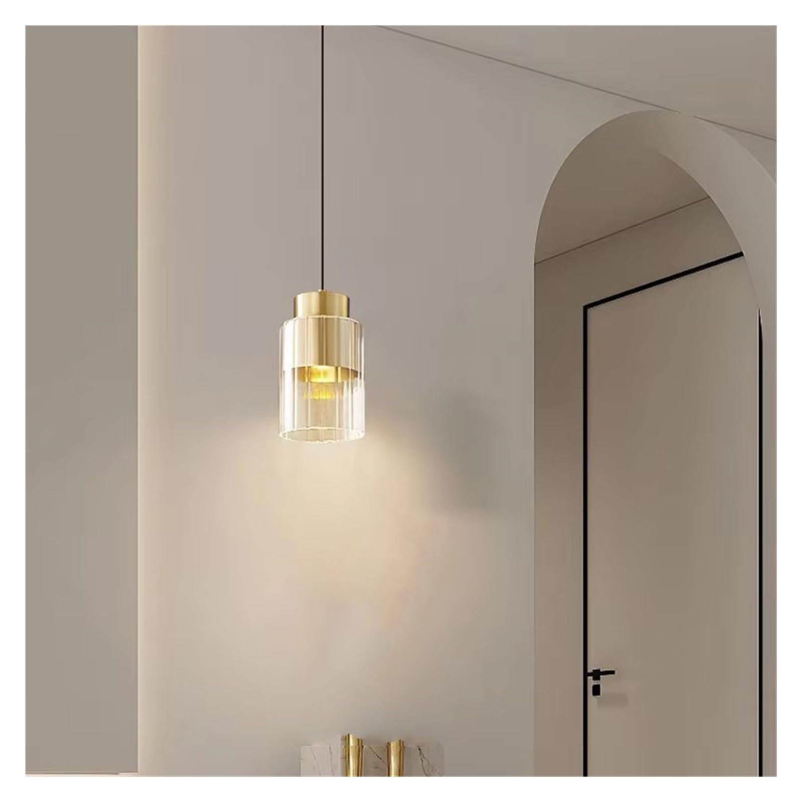 Lámpara colgante moderna de cristal para iluminar comedor y zonas oscuras 6