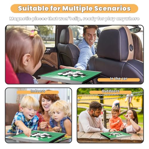 Juego de mesa Reversi magnético plegable para 2 jugadores miniatura 3