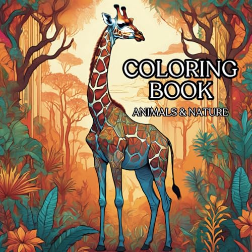 50 Naturefs Creatures: An Adult Coloring Book Featuring Mushrooms, Owls, Horses, Frogs, Capybaras, Hippos, Hyenas, Fish, Turkeys