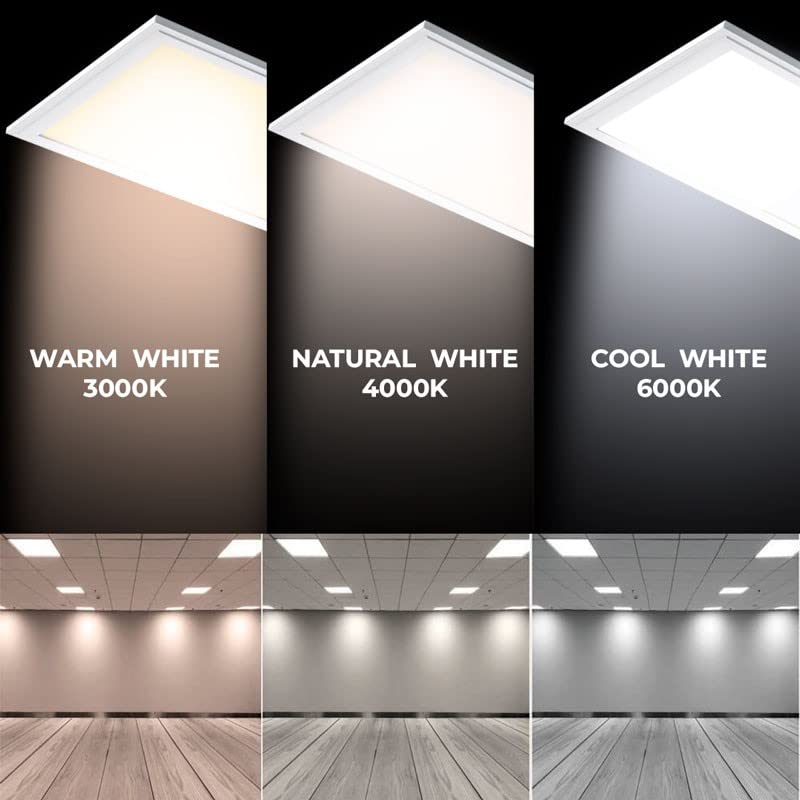 Lot De 10 Panneaux LED 60x60cm - 44W, 4000 Lumens, UGR19 - Pour Plafonds Commerciaux & Bureaux - Blanc Neutre 4000K