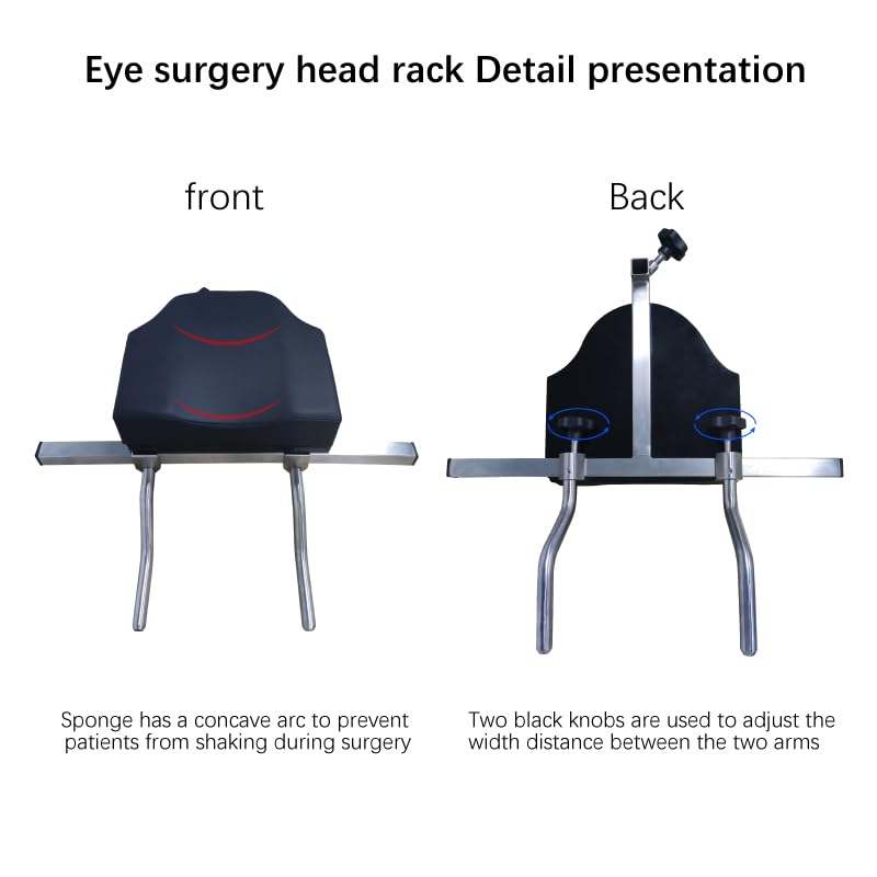 Medical Head Support System for Ophthalmic Surgery, Adjustable Arm Rest Frame with Mounting Clamps, Operating Room Surgical Bed Accessory