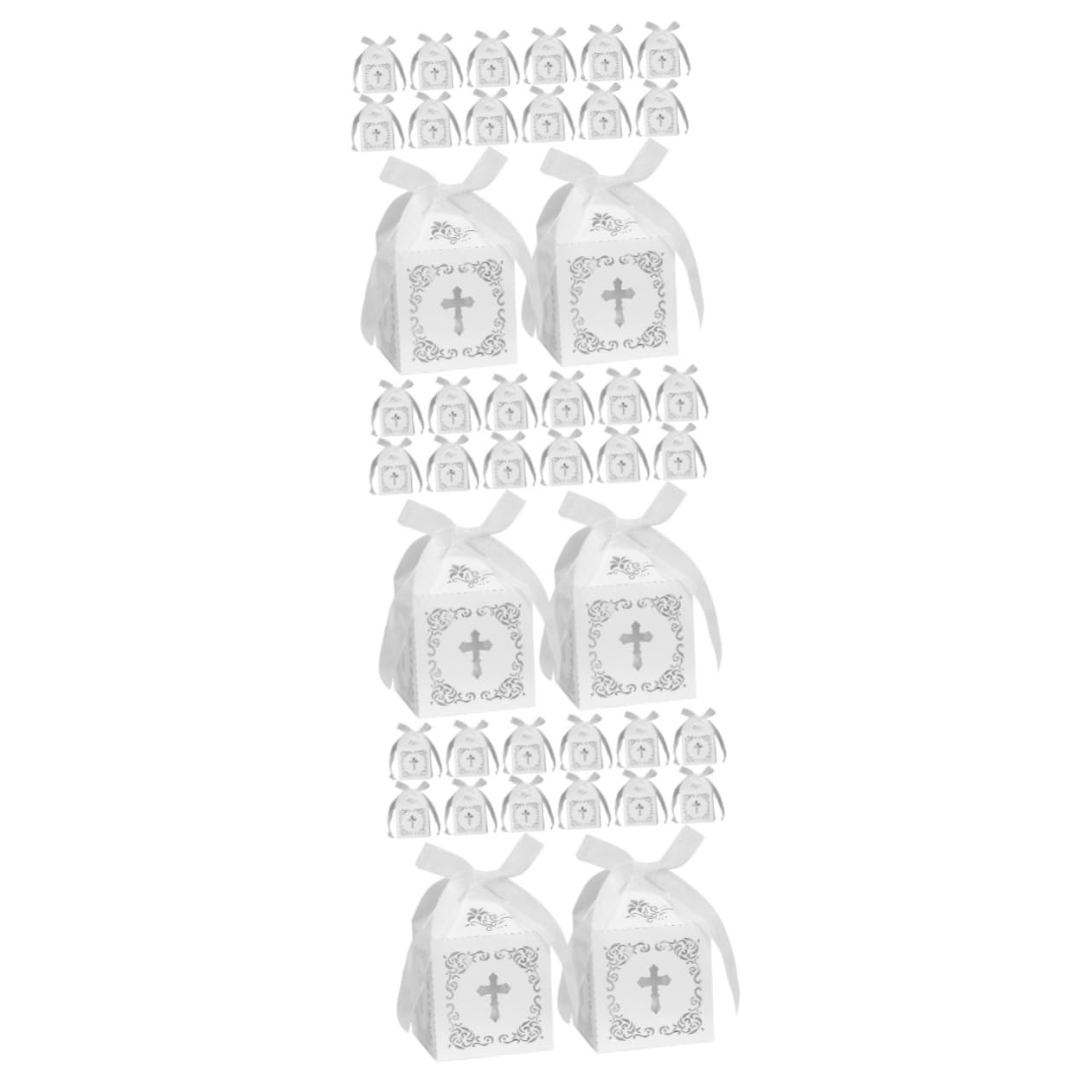 FRCOLOR 3 Set Di Scatole Di Carta Con Design A Croce Grandi Scatole Per Bomboniere Per Biscotti Cioccolatini E Dolcetti 25 Pezzi * 3