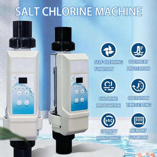 Image of Salt Chlorine Generator with LED Control Panel & Salinity Display, Salt Water Pool Chlorinator for Swimming Pools and SPAs, 8g-20g /h Output with Simple Use 20g /h
