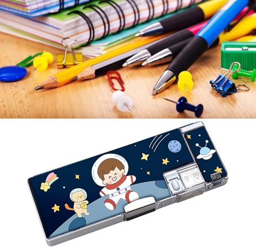 Image of Multifunctional Pencil Box for Kids,Space Theme Pencil Case,Magnetic Pencil Box,Pop Up Pencil Box with Buttons,Theme Return Gifts for Kids,Boys&Girls,Multicolor (Space Compass Box New 3)