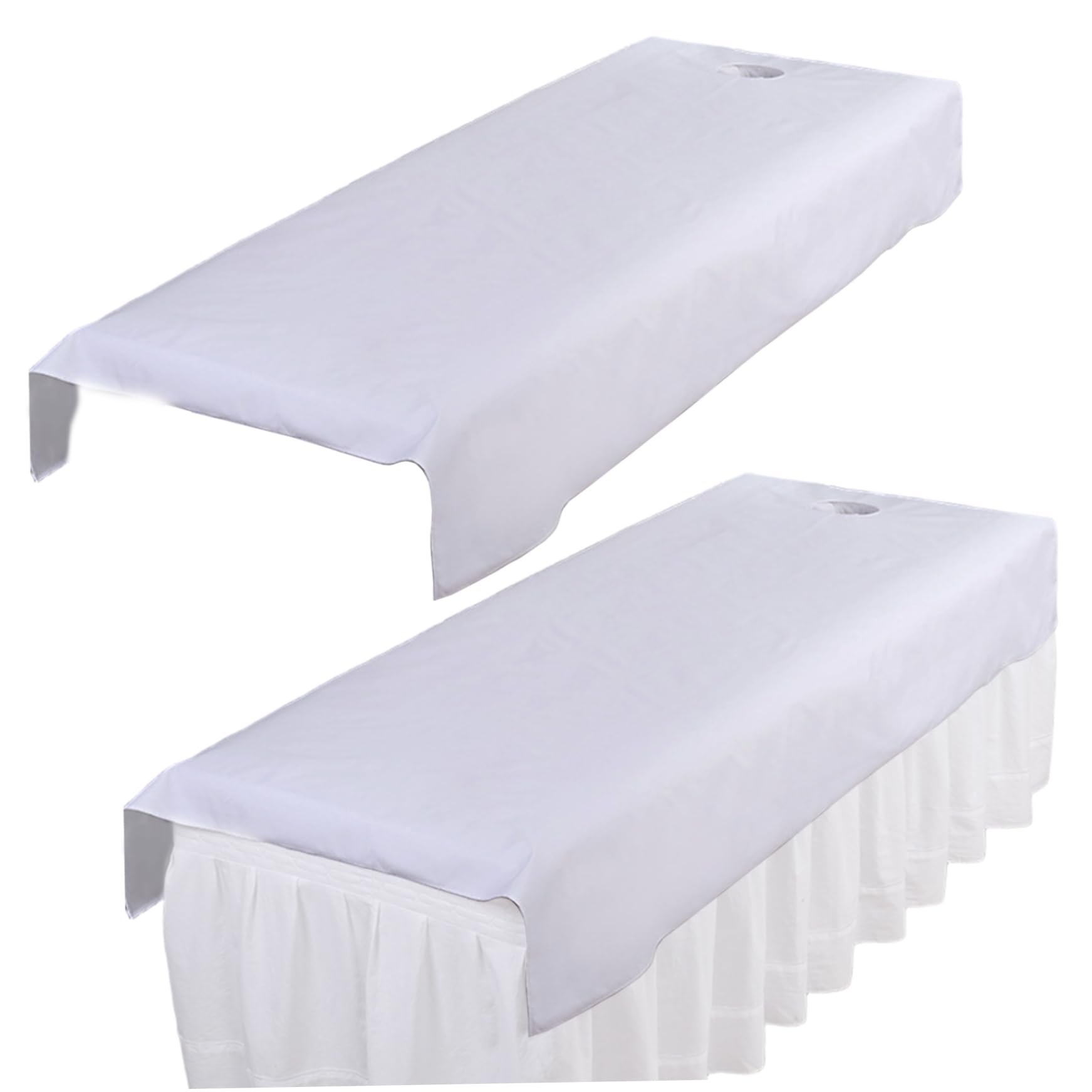 Funda de cama de masaje blanca y respetuosa con la piel para camillas de estética