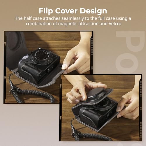 Kit de funda de cuero para Canon PowerShot V1 miniatura 3