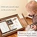 Baby Hand and Footprint Kit, Baby Memory Keepsake Box Frame with Tooth Box & First Curl Holder, Newborn Footprint Kit, First Haircut Keepsake, 1st Year Gift for Newborn Boys, Girls & New Moms-to-Be