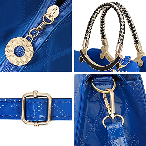 Image of TIBES Shiny Patent Leather Women Purses Satchel Handbags Ladies Fashion Top Handle Handbags Crossbody Shoulder Bags