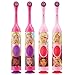 GUM Barbie Kids Battery Power Electric Toothbrush with Suction Cup Base for Home or Travel Oral Health and Dental Plaque Removal, Ages 3+, 1ct(4Pk)