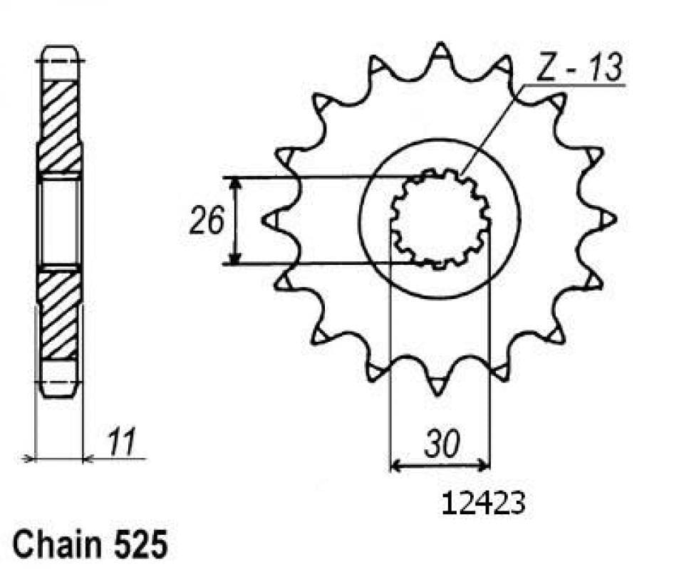 Piñón de salida de caja de cambios esjot para moto yamaha 850 mxt niken 3 ruedas 2018 a 2020 16 dientes paso 525 nuevo