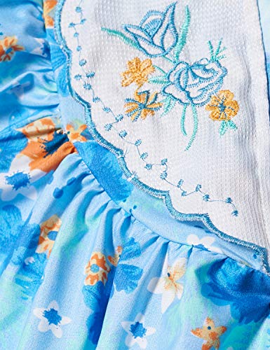 Casual Nights Womens Snap Front House Dress Short Sleeve Woven Housecoat Duster Lounger Robe, Floral Blue, X-Large #TOP5
