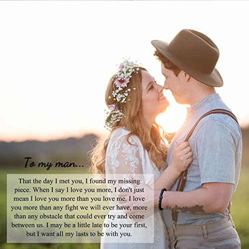 UPROMI To My Husband, Boyfriend, Son, Grandson, Dad, Grandpa, Papa, Daddy, Brother, Man, Stepdad, Uncle, Nephew, Godfather Gifts, Elastic Rope Bracelet for Men Teens2