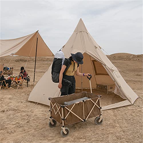 Carro plegable exterior 193L con gran capacidad, maletero portátil, carrito con asa ajustable, para viaje, compras y camping miniatura 4