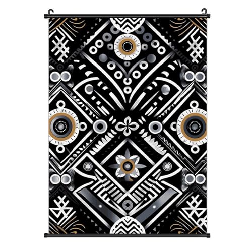Poster noir et blanc en toile de 40,6 x 61 cm avec suspension facile pour bureau