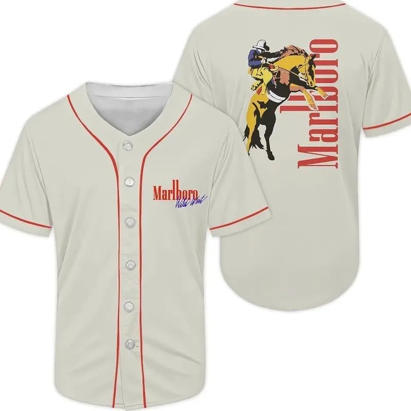 Cowboy Rodeo Horse Baseball Jersey, Western Style Shirt, Vintage Graphic Jersey, Country Music Outfit, Gift for Cowboy Lovers