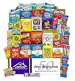Chips Variety Pack 50 Count - Gift Basket Care Packages for College Students, Kids, Adults - Individually Wrapped School or Office Snacks with Chips, Cookies, Candy - Snack Packs from The LakeHouse