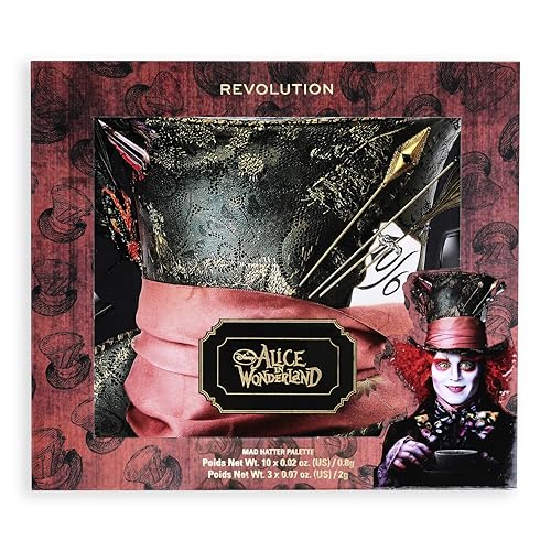 Maquillage costume visage yeux palette Mad Hatter Revolution Beauty pour peaux sensibles fards