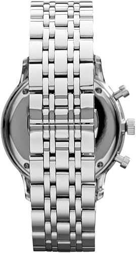 Miniatura 3 de Emporio Armani AR1648 Reloj para hombre XL analógico de cuarzo acero inoxidable, platanegro, AR1648, PlataNegro, AR1648