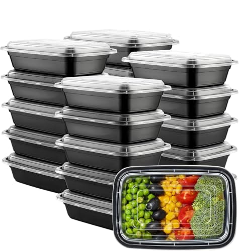 La Mejor Selección de Contenedores de Alimentos - 5 favoritos. 49 Bluelander Contenedores para Alimentos, Tapa Hermética, Sin BPA, Fácil de Limpiar, Ideal para Microondas (20, Sin Divisiones)