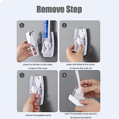 Automatic Toothbrush Dispenser Wall Mount Toothpaste Squeezer And Toothbrush Holder Set For Kids Family Bathroom Use (Black) #TOP6