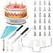 Produktbild Grandma Shark 11 Zoll Tortenplatte Drehbar, mit Paspelspitzen, Blumennagel und Heber, Kuchenschneider, Zuckergussstift, Gerader und Versetzter Spatel