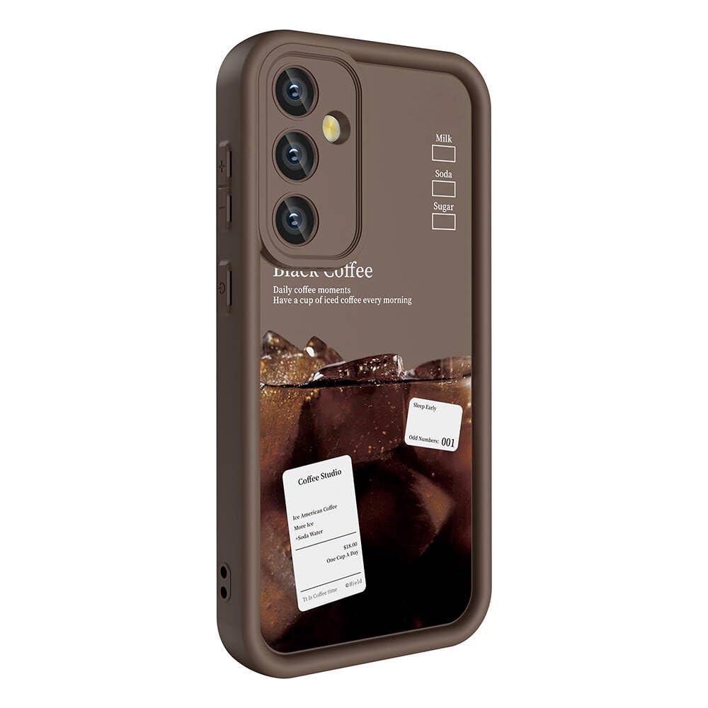 Zore Galaxy ile uyumlu S23 FE Kılıf Kamera Korumalı Baskılı Arka Yüzey Zore Klas Kapak Koyu Kahve