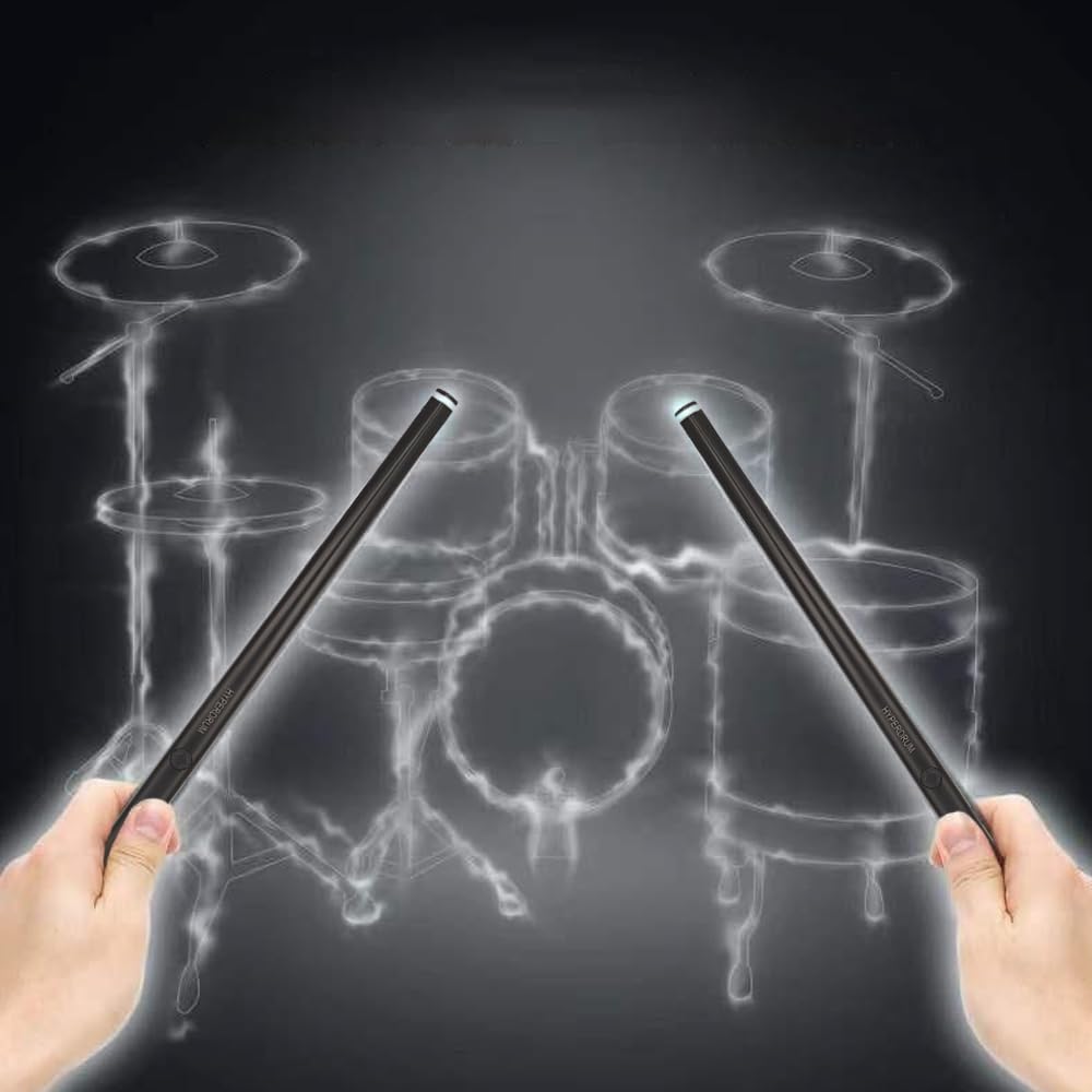 Batería Electrónica, Batería Virtual Portátil, Máquina de Percusión Digital MIDI, con Lecciones, Baquetas, Auriculares, para Principiantes y Adultos
