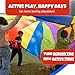 Activejoy- Parachute for Kids- Rainbow Parachute Toys for Kids with 12 Handles - 12 ft Play Parachute Game for Kids