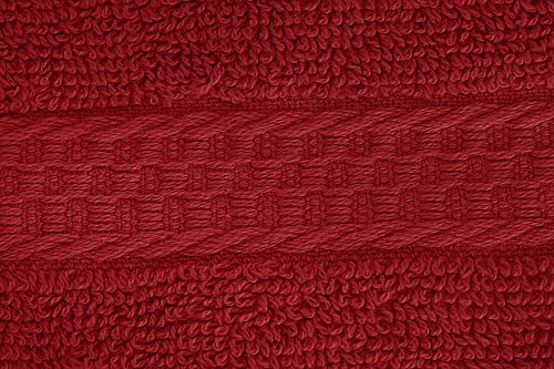 Image of Utopia Towels 12 Pack Premium Wash Cloths Set, 12 by 12 Inches, 100% Cotton Ring Spun, Highly Absorbent and Soft Feel Essential Washcloths for Bathroom, Spa, Gym, and Face, Red