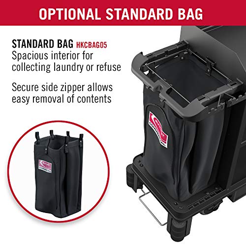 Suncast Commercial Standard Towel Bag with Durable Polyester Construction and Easy Access Zipper for HKC1000 and HKC2000 Housekeeping Carts, Made in The USA - Thumbnail 2