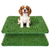 YICH Hundeklo für Zuhause 2 Stück 58.5 x 46 cm Kunstrasen Hundetoilette Wohnung Hundetoilette Balkon Hundeklo Hunde Toilette Welpentoilette Ersatzrasen Training Pee Pads