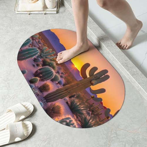 Tapis de bain coucher de soleil antidérapant et absorbant