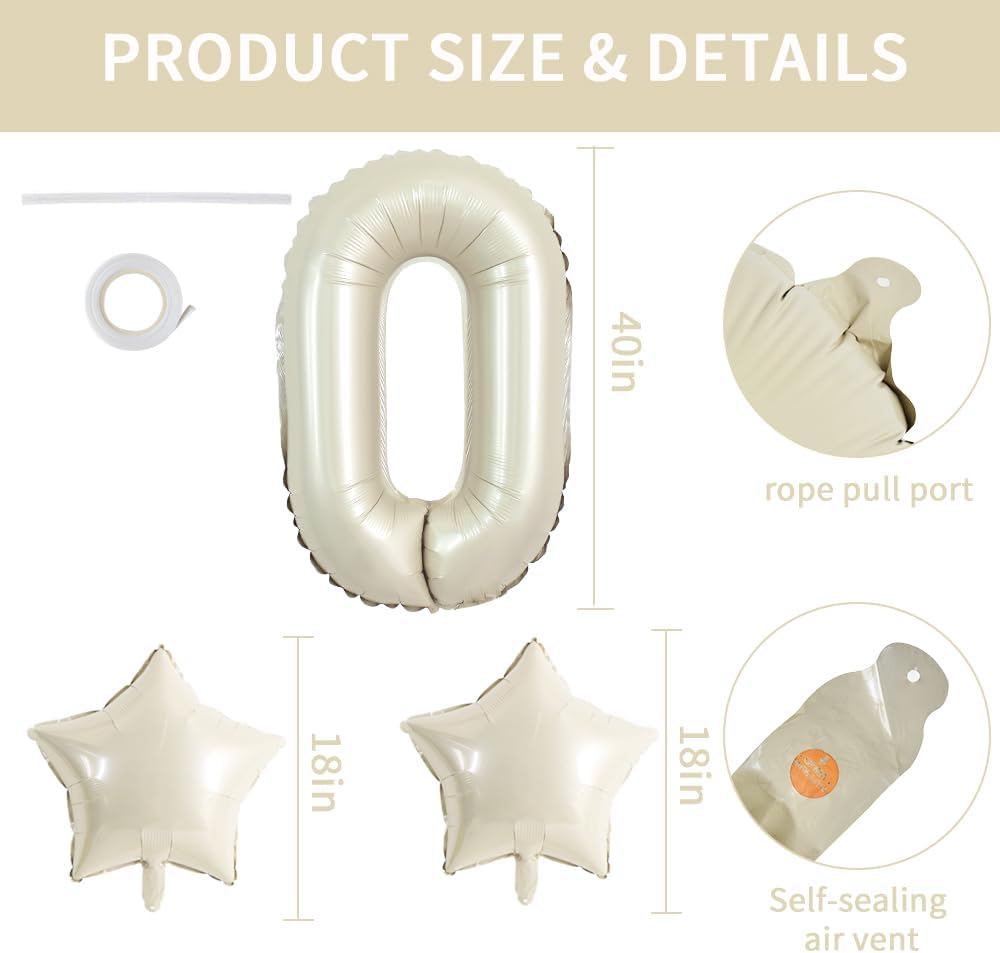 TONIFUL 40 Inch Cream White OH BOY Balloon,Oh Boy Sign for Backdrop,Ideal for Baby Shower, Gender Reveal,Large Party Decor Supplies,Nursery Decor Essential,Oh Boy Sign Theme Decoration image 2