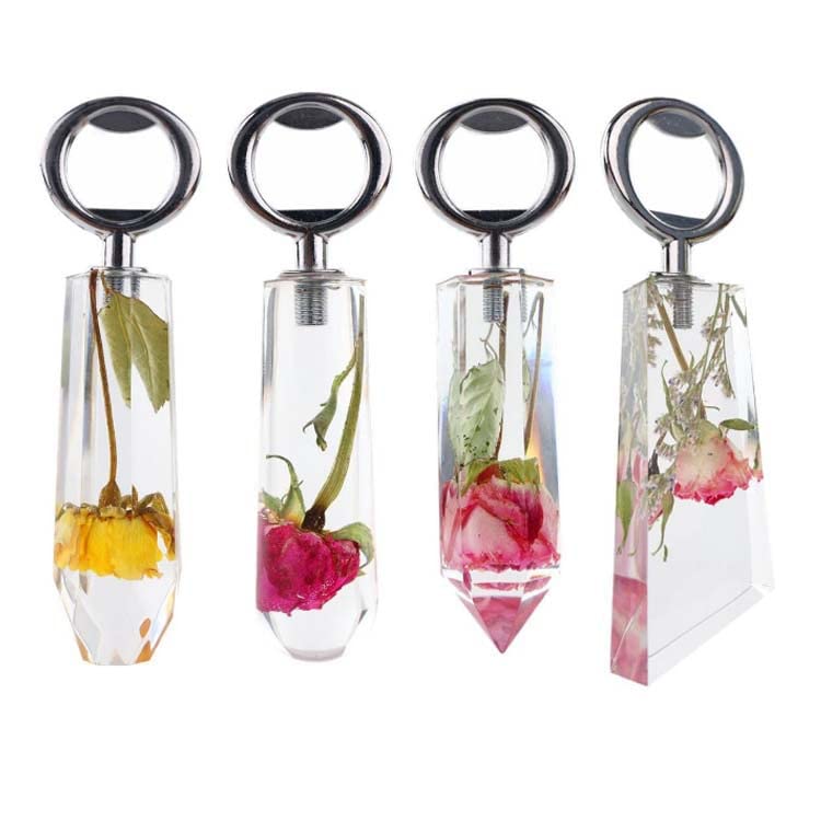 DINGYUDIY Crystal Resin Dripping Bottle Opener Beer Wrench ore Irregular Three-Dimensional Mirror Silica Gel Mold