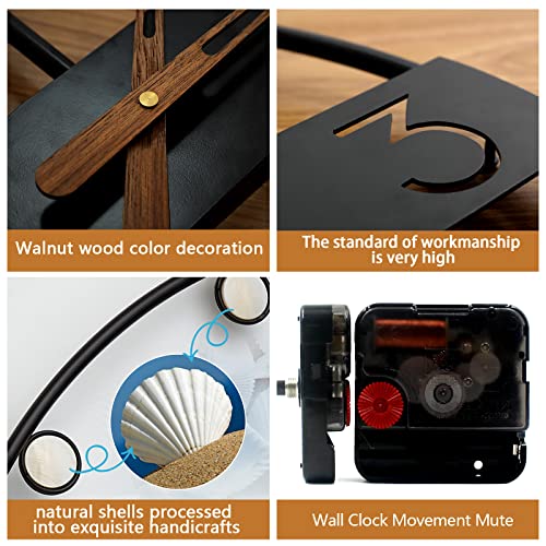 Psyche God 18.9 Inch Round Wall Clock For Living Room,Nearly Silent Metal Wall Clock Decorative For Bedroom, Study, Office,Kitchen, Modern Wall Art #TOP4