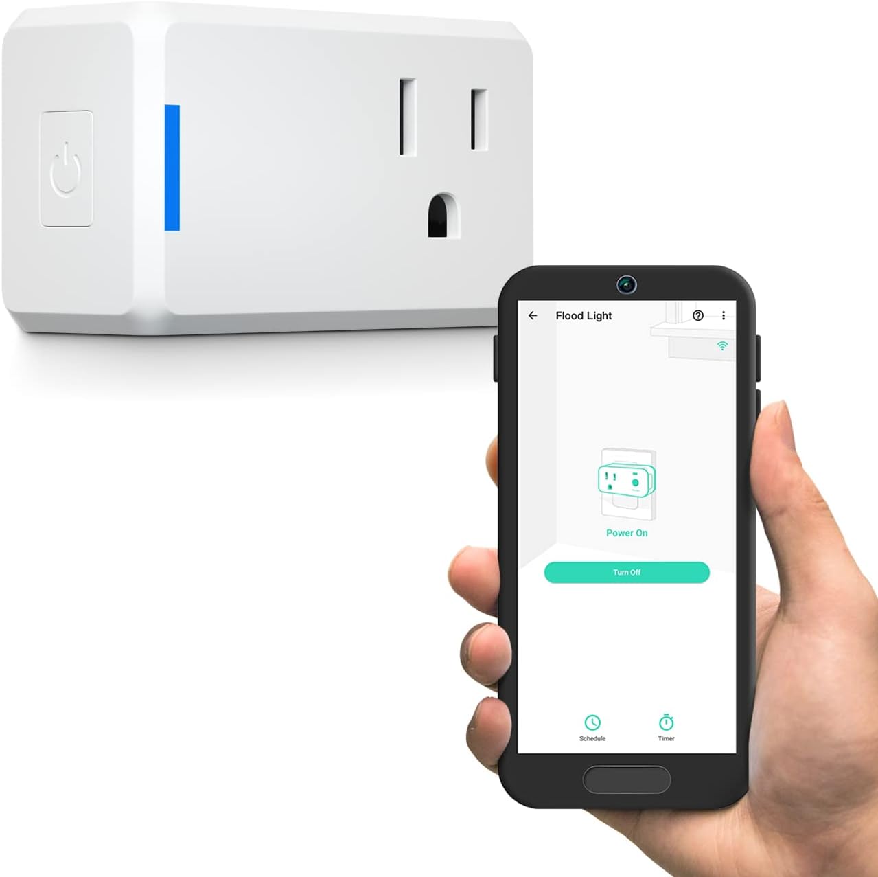 Mini Plug, 1/4 Mile World's Longest Range Smart Home Plug Mini Outlet Compatible with Alexa Google Assistant IFTTT App Remote Control Home Appliances from Anywhere- YoLink Hub Required